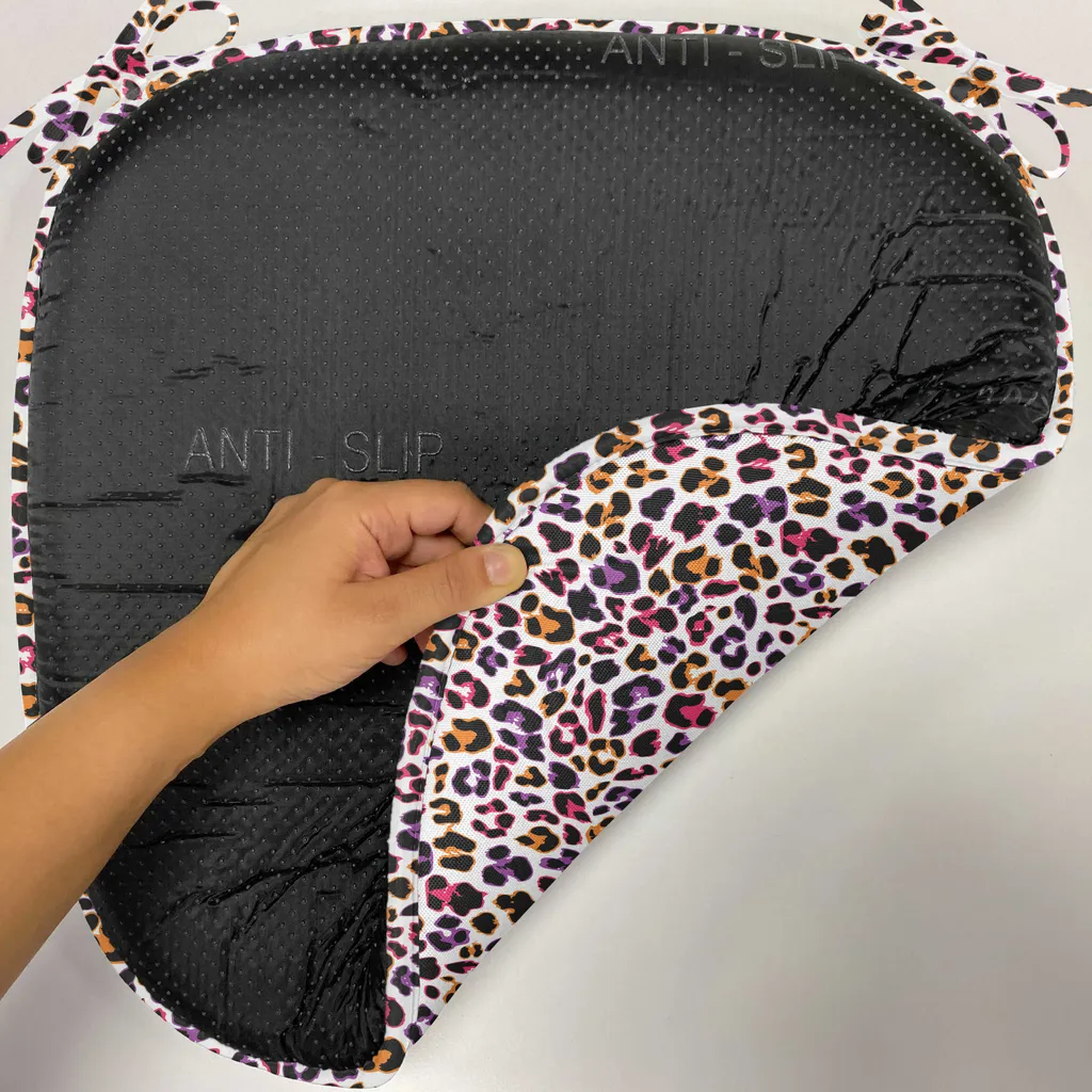 Coussin de Chaise Motif Léopard avec Sangles de Maintien - Lot de 6 - 2