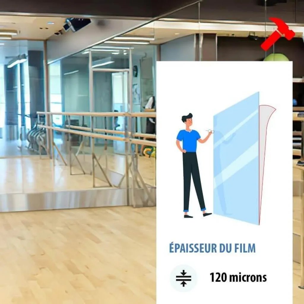 DIMEXACT Film Protection Dos de Miroir 125 Microns en Rouleau 1,5x10m