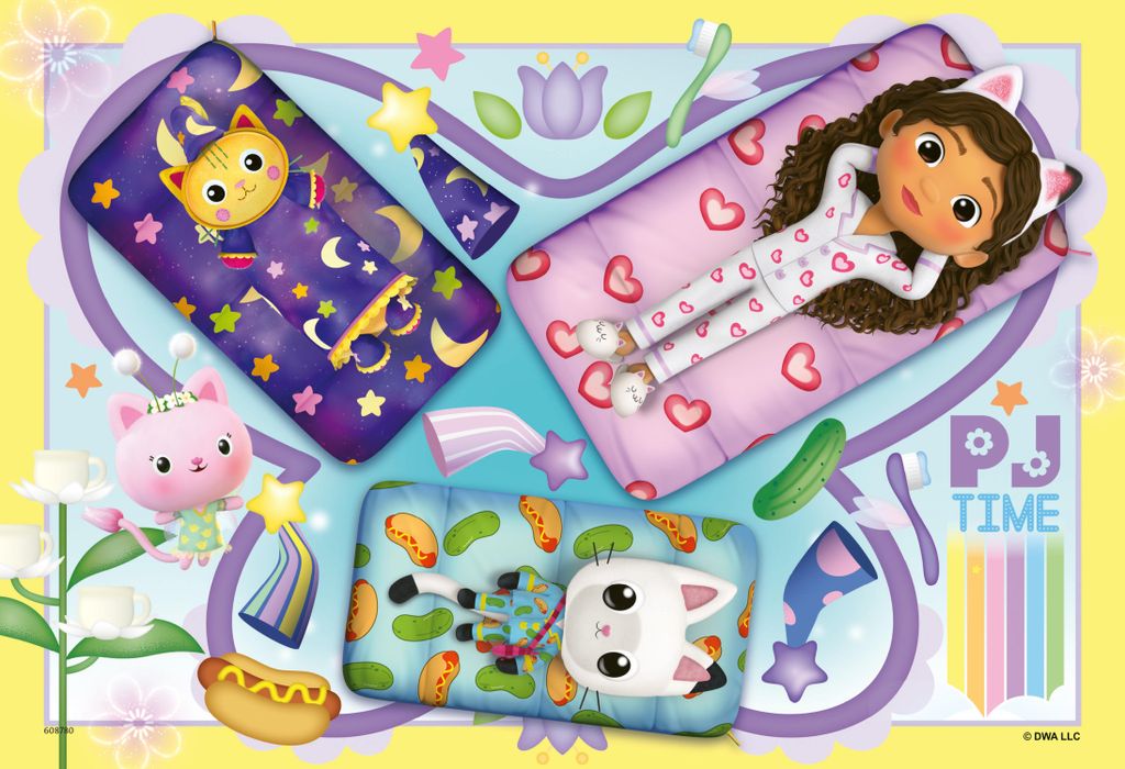 Ravensburger Kinderpuzzle 05709 - Gabby's Dollhouse - 2x12 Teile Gabby's Dollhouse Puzzle für Kinder ab 3 Jahren