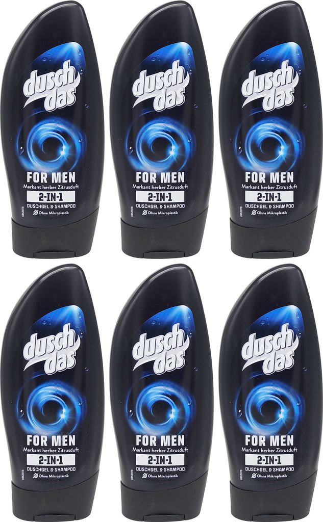 6x duschdas Duschgel FOR MEN 250ml Shampoo 2-in-1 mit Produktbild 