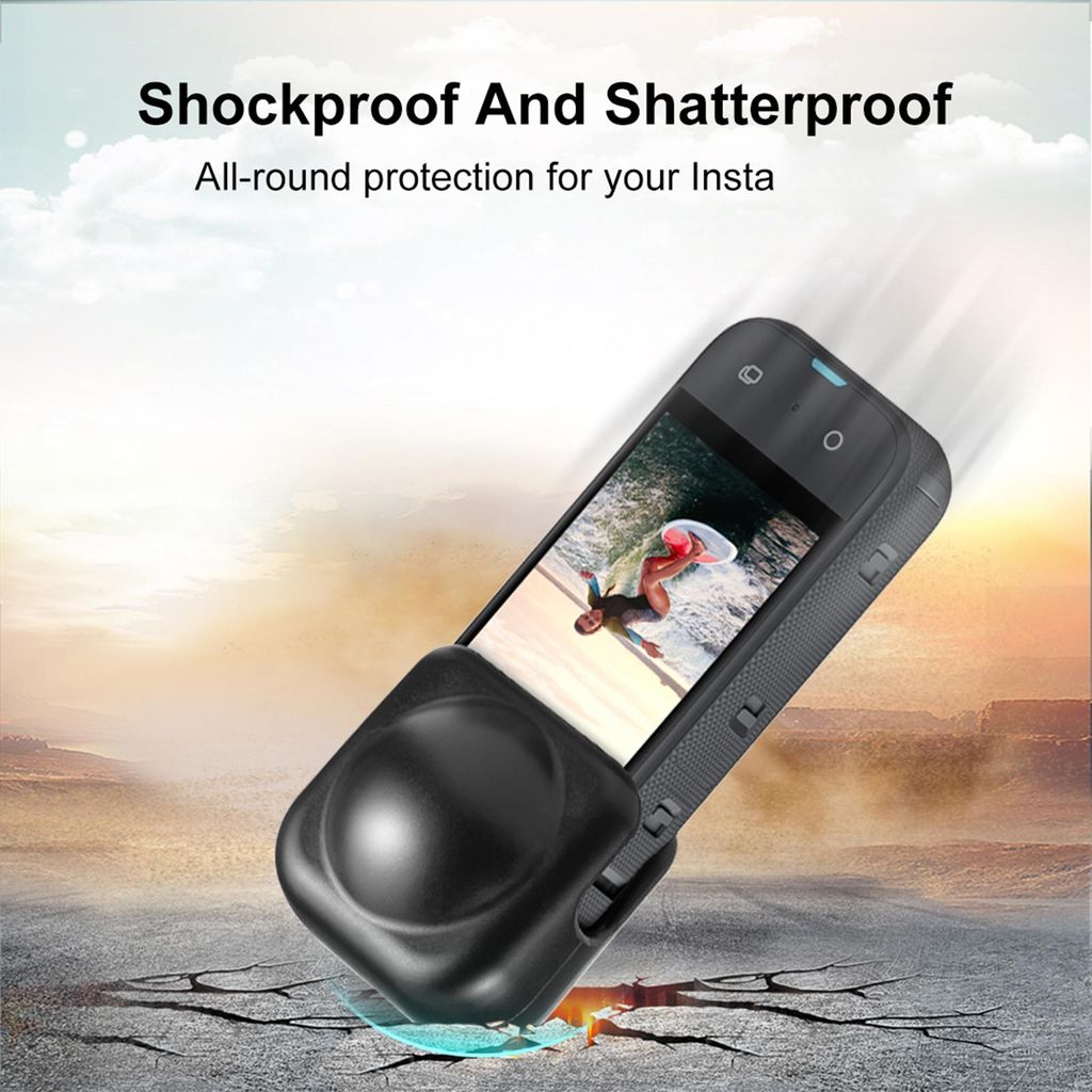 Panorama-Kamera-Objektivdeckel, weiche Silikon-Schutzhülle, kompatibel mit Insta360 One X3 Zubehör