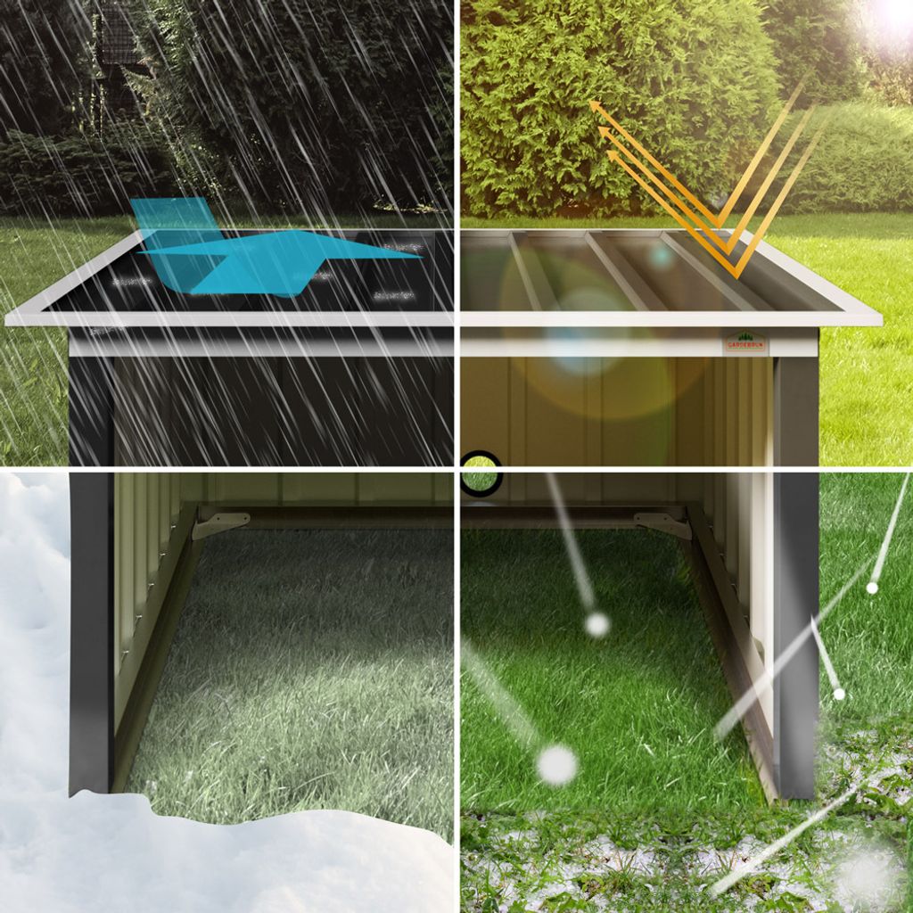 GARDEBRUK® Mähroboter Garage Metall Wetterbeständig Produktbild 4