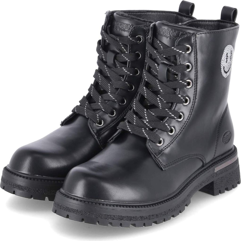Dockers Mädchen Schnürstiefeletten/ Combat Boots Schwarz Produktbild 