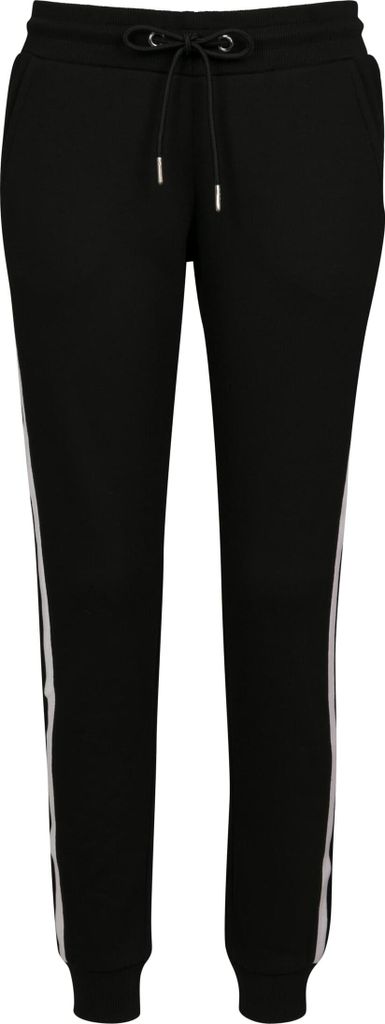 Urban Classics TB2453 | Ladies College Contrast Sweatpants Trainingshose Damen - Farbe: Black/White/Black - Größe: 3XL