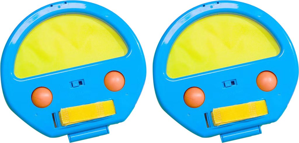 Fang- und Wurfballspiel, Wurf- und Fangballset für den Außenbereich mit 2 Werfern und 4 Bällen, Paddelballset für Strand, Pool und Hof für Fam...