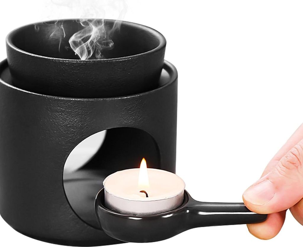 Duftlampe für Ätherische Öle,Keramik Duftlampe mit Teelichthalter für Ätherische Öle,Abnehmbare Schale Alles fürs Weihnachtsessen Festliche ...