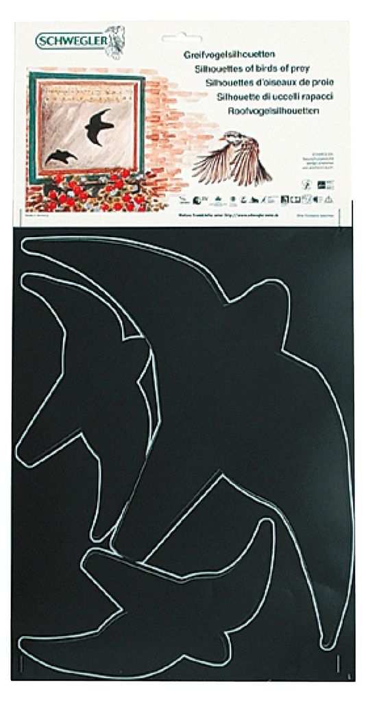 Silhouette de rapace, noir Image du produit 