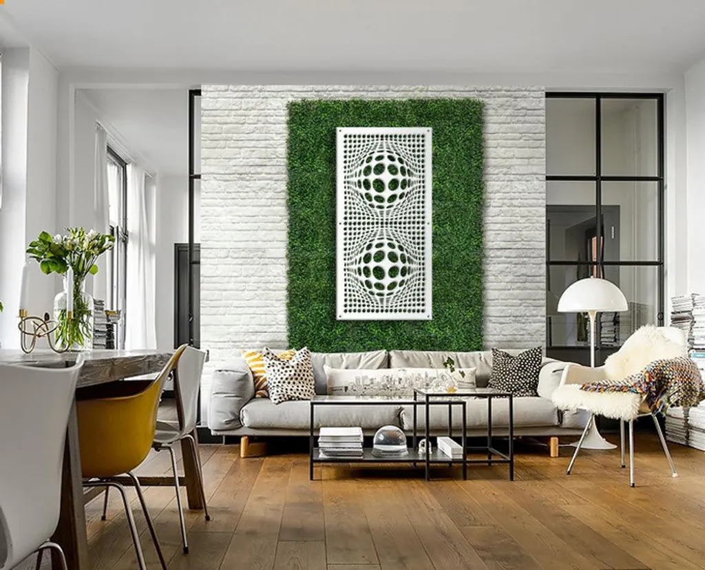 Panneau PVC Perforé BALLS : Solution Anti Vis-à-vis Blanc 47x94 cm