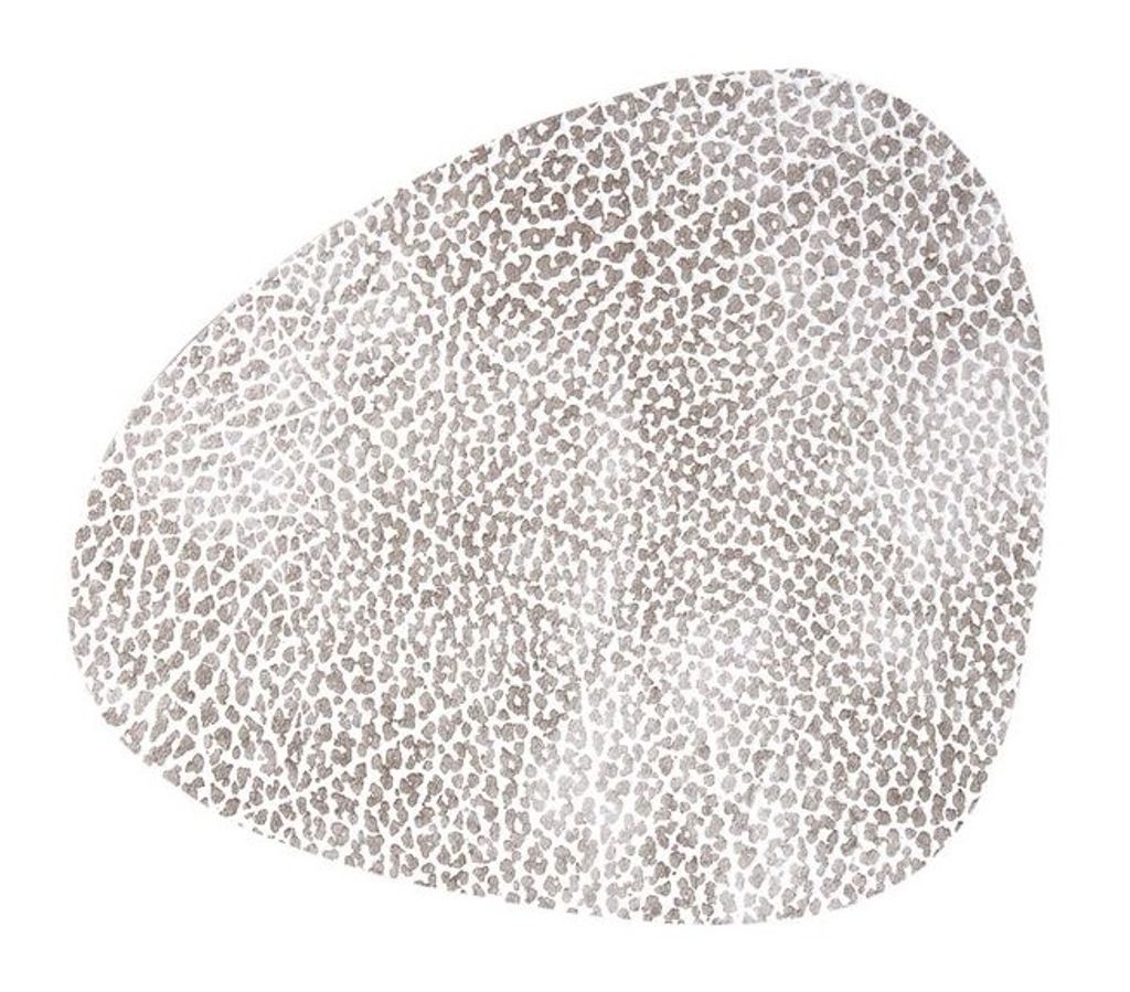 LIND DNA HIPPO Untersetzer Curve white-grey 11 x 13 cm