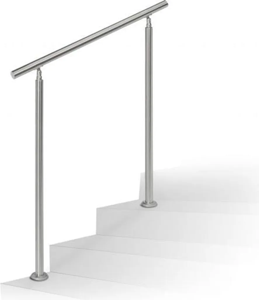 Rampes d'escalier en acier inoxydable brossé - Main courante 150 cm
