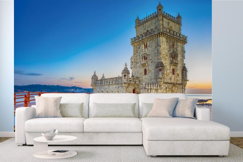 Vlies Fototapete TURM VON BELEM 375 x 250 cm (inkl. Kleister) - Vlies Tapete, Wandtapete, Wandbilder - Tapete für Wohnzimmer Schlafzimmer, Büro, ...
