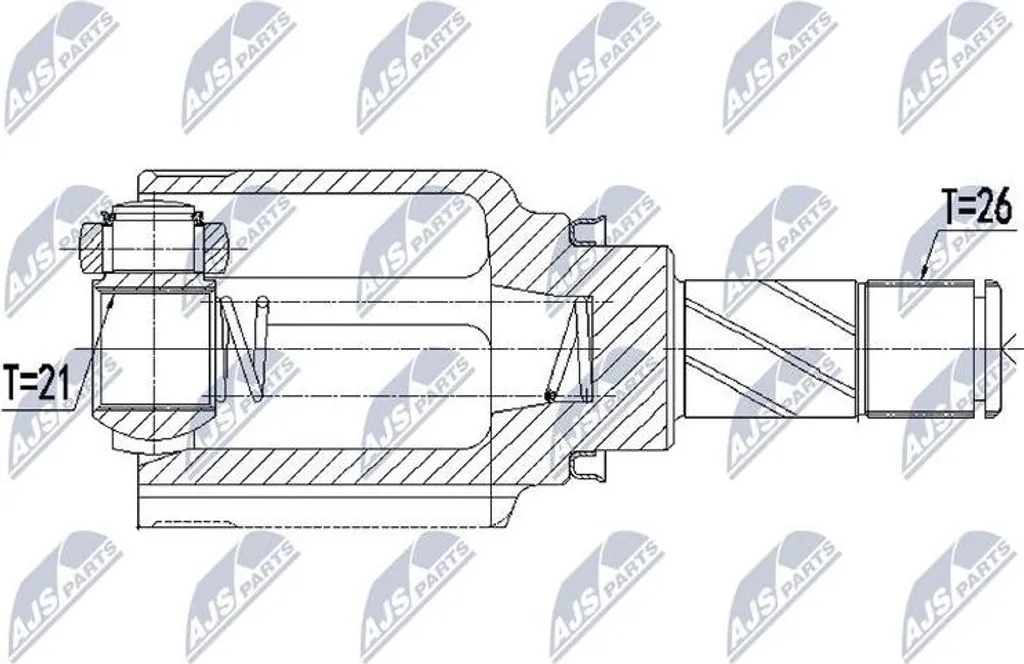 Kit de joints arbre de transmission NTY NPW-RE-064 pour Sandero Logan