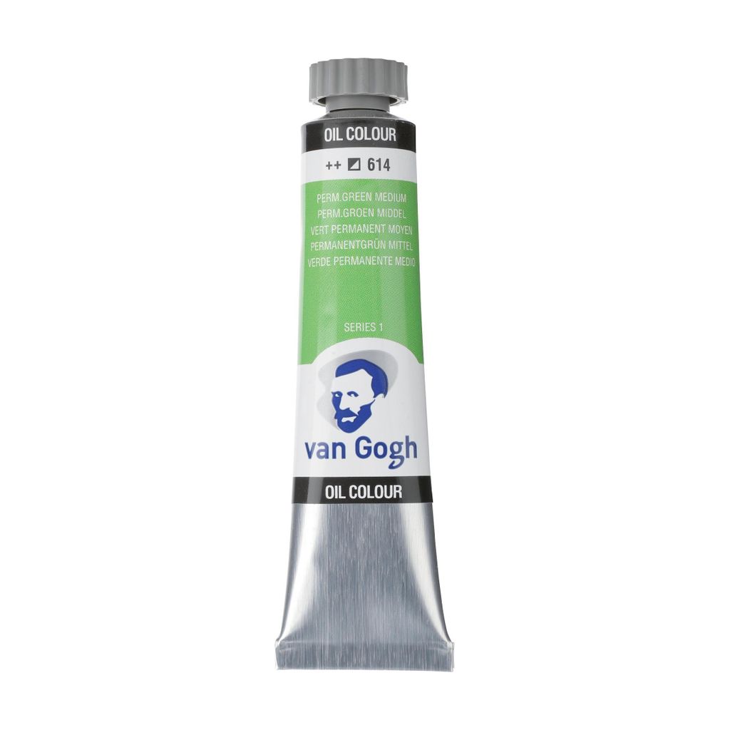 Van Gogh Ölfarbe Tube 20 ml Permanentgrün Mittel 614
