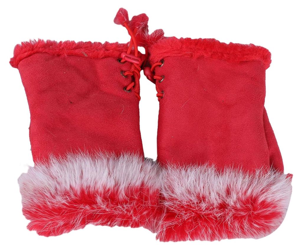 Damen-Fingerlose Winterhandschuhe aus WildKunstleder, warme, flauschige Halbfingerhandschuhe für Damen, Mädchen und Teenager zum Schreiben und Ti...