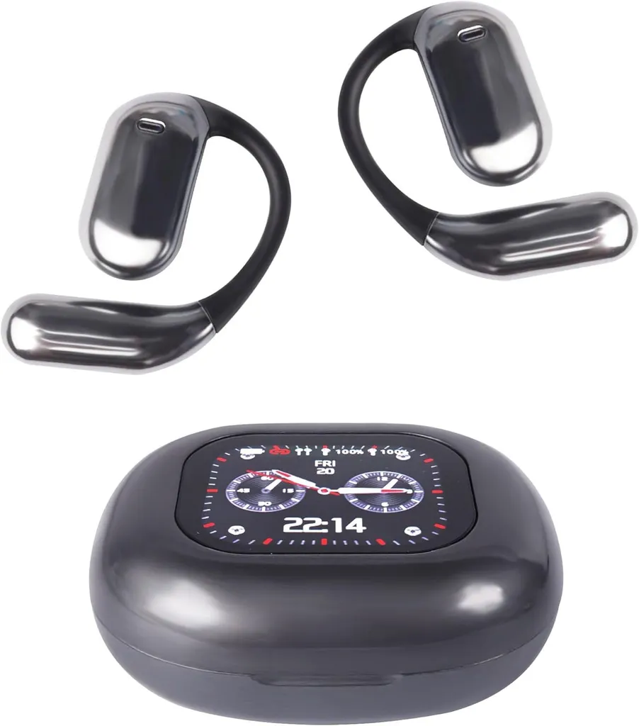 Offerta Cuffie Bluetooth 5.4 DT5.0: Suono Stereo e LED Grigio IPX5 - 1