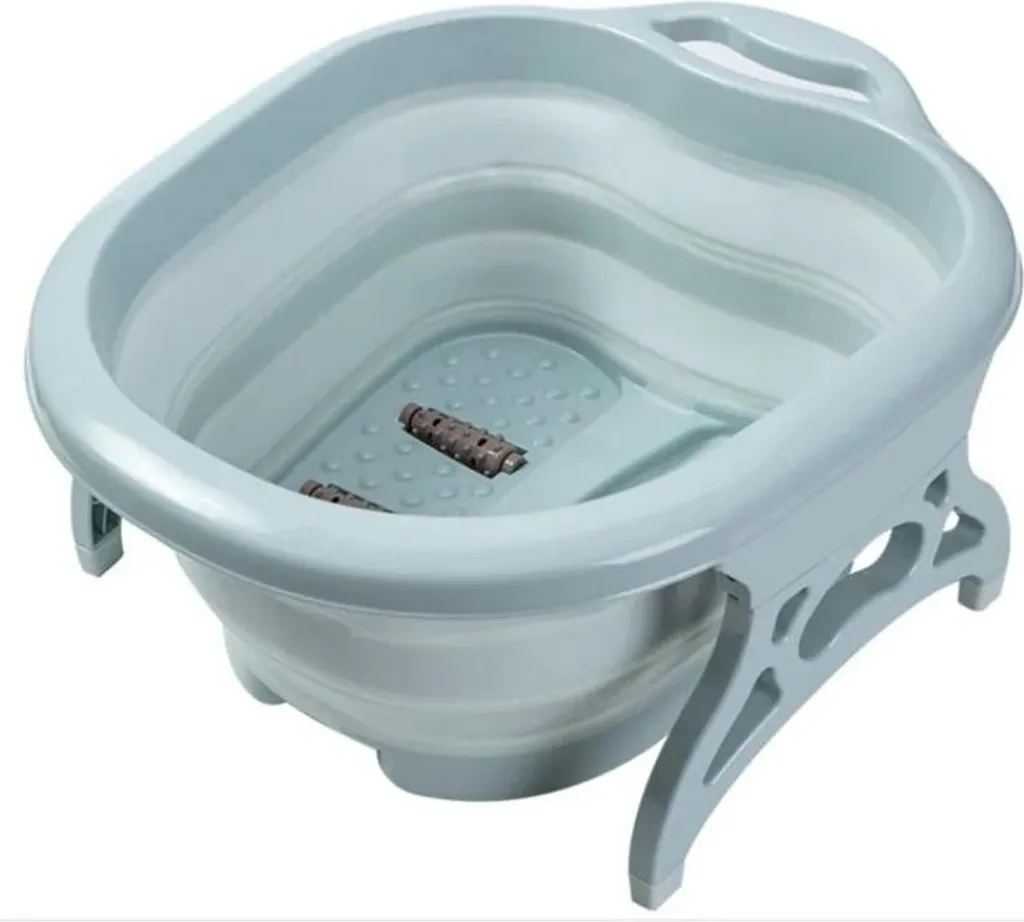 Vasca per pediluvio, design pieghevole, leggera e portatile, verde