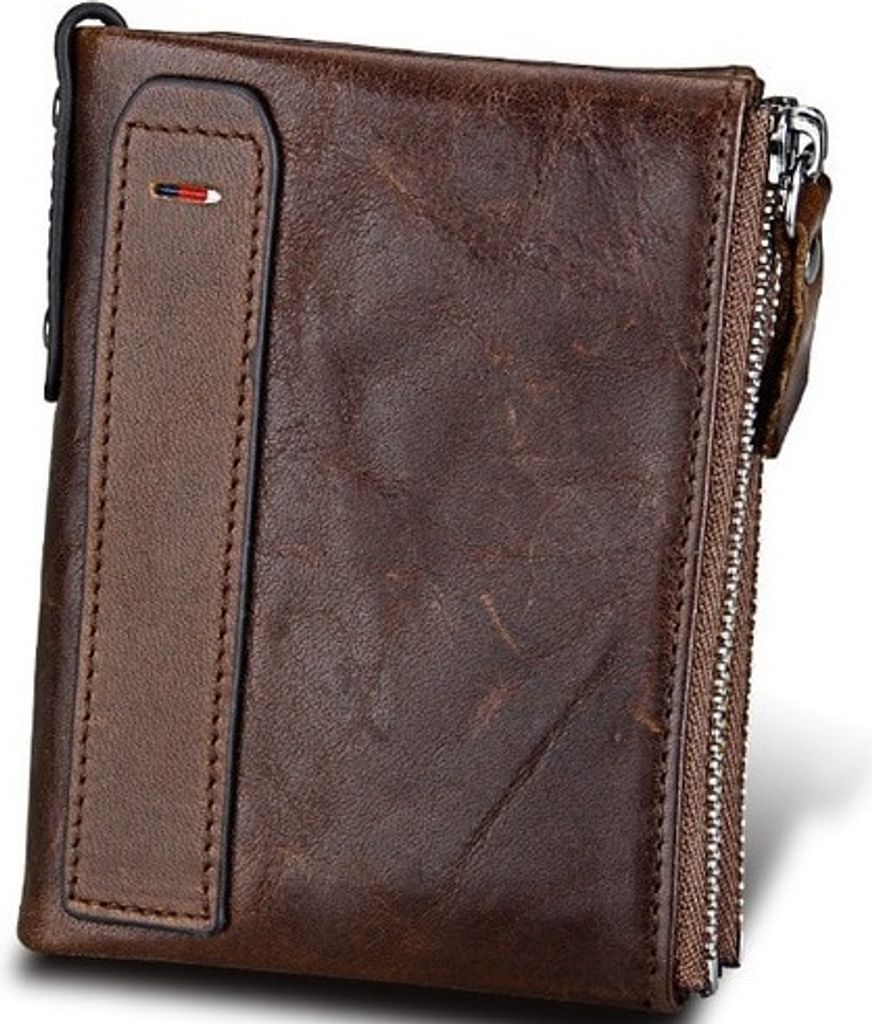 Geldbörse William - Elegante Dunkelbraune Herrengeldbörse mit RFID-Schutz KP3917