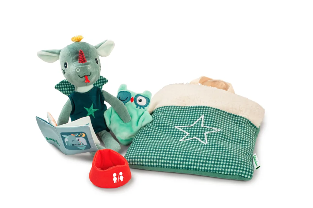 Lilliputiens Joe rituel du soir peluche dragon doudou d'aide au sommeil