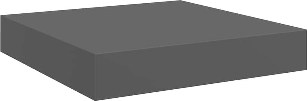 vidaXL Schweberegal Hochglanz-Grau 23x23,5x3,8 cm MDF