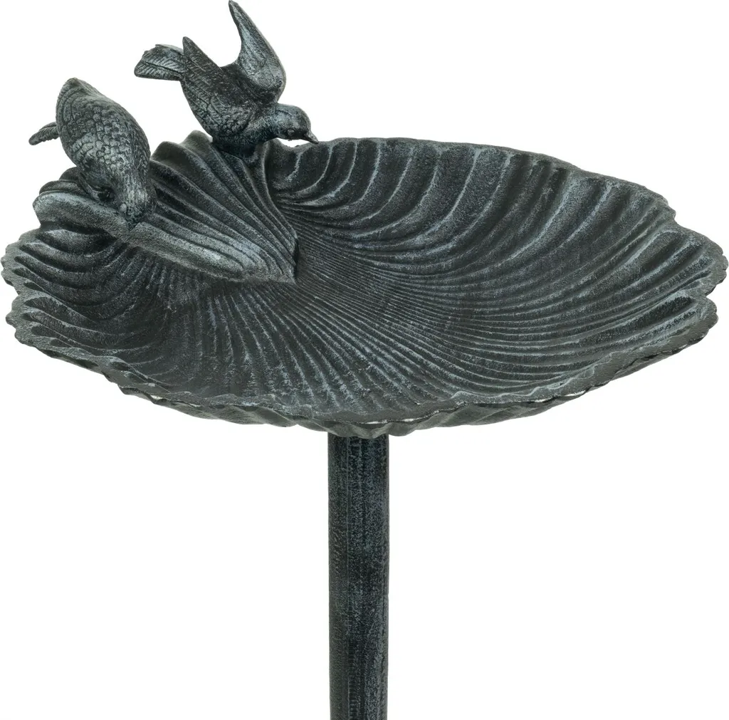 Bain d'oiseaux extérieur fonte 78cm Moritz vert - Stable et durable