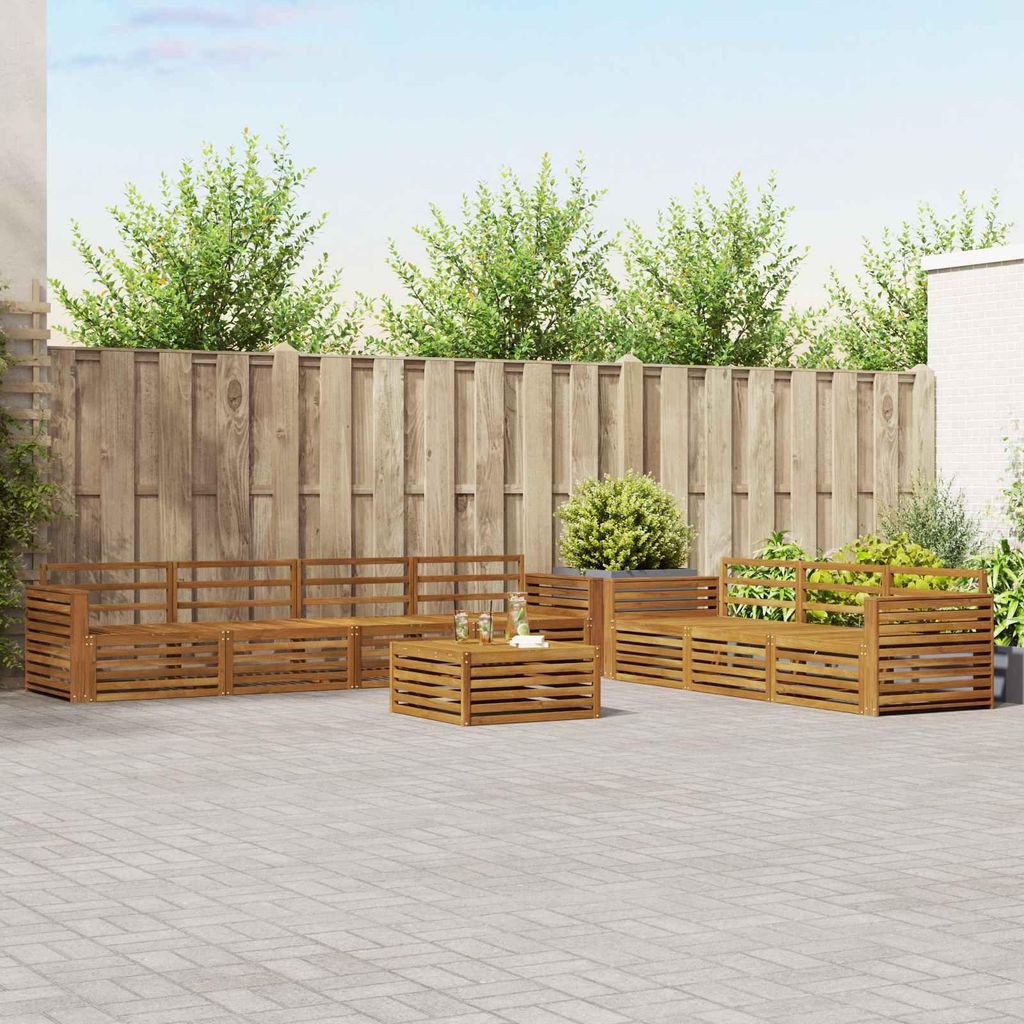 "im Sonderangebot"Outdoor-Sofagarnitur - CLORIS - Balkonmöbe/Sitzgruppe - 8 pcs - Moderne Design - Natur - Gartensofas Promotion486323