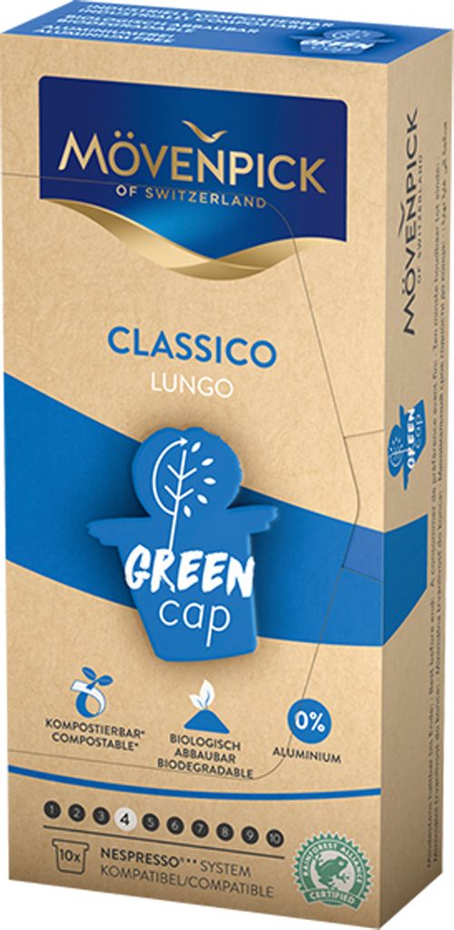 Mövenpick Classico Lungo Green Cap aus gemahlenen Arabica Produktbild 