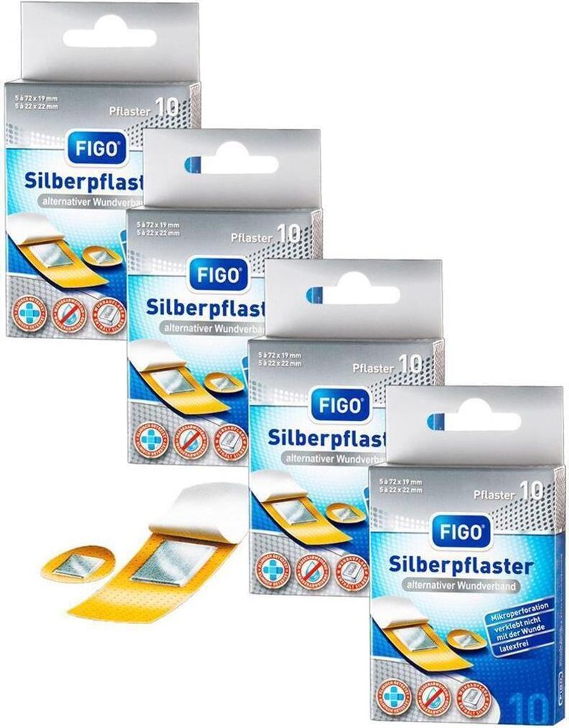 40x Silberpflaster Wundschutz Hautfarben – Flexible Produktbild 