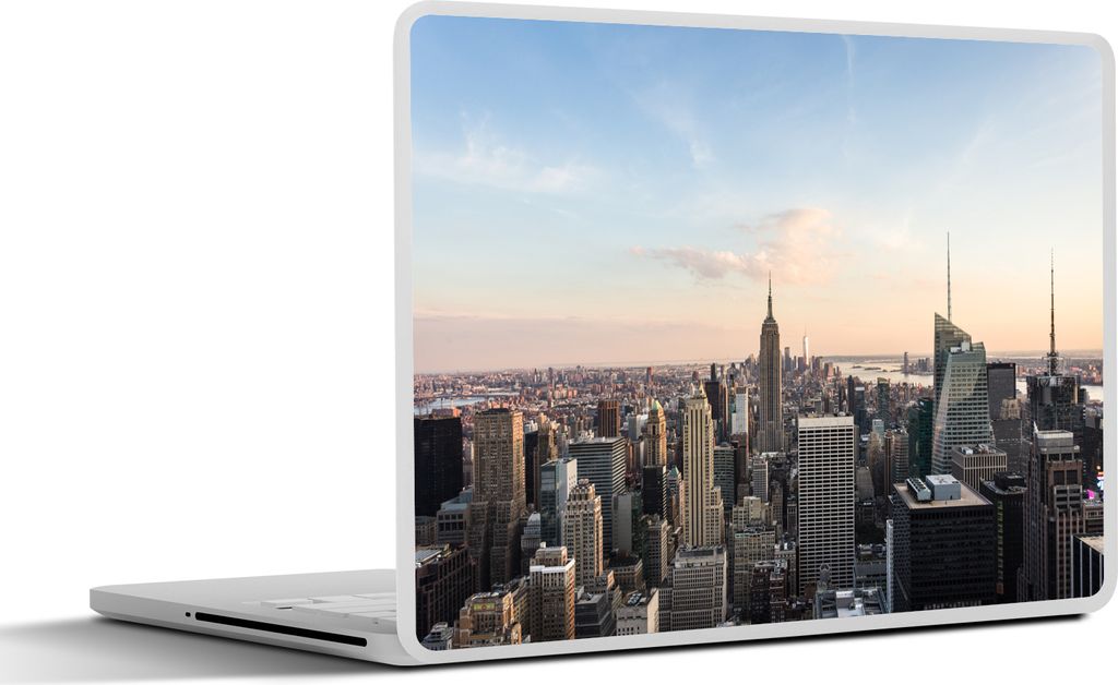 MuchoWow Laptop Aufkleber Sticker Cover New York - Skyline - Winter 25x18 cm - Laptop-Deko