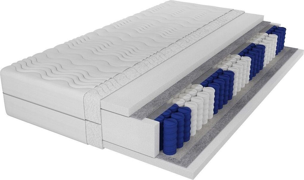 TASCHENFEDERKERN MATRATZE 7 ZONEN SUPER QUALITÄT 90x200 cm Premium 20 cm H3