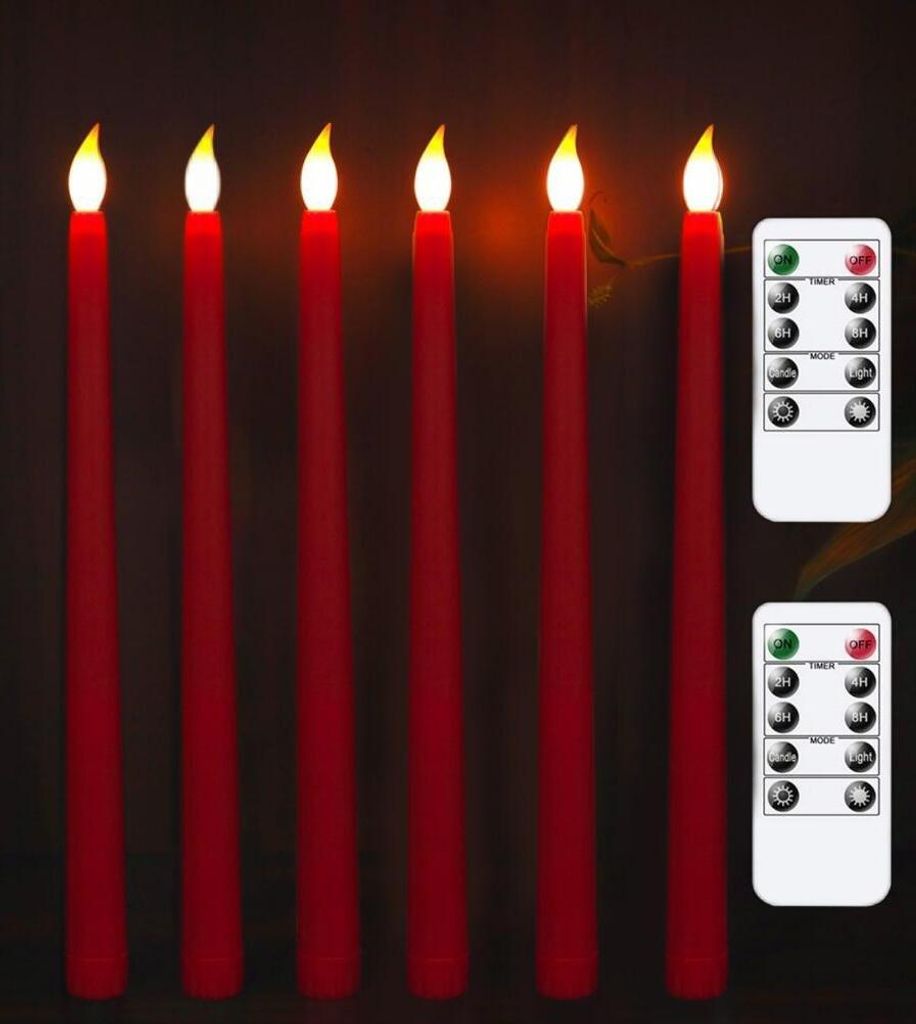sada 6 LED blikajúcich tyčinkových sviečok s teplým svetlom Obrázok produktu 2