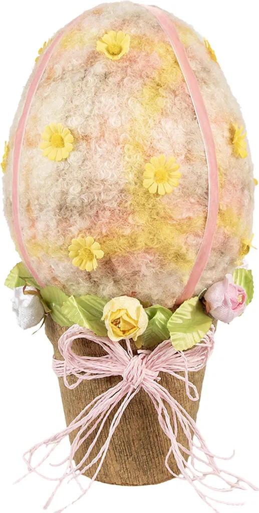 Must-Have Pasqua: Uovo Decorativo Clayre & Eef Rosa Ø 17x33 cm