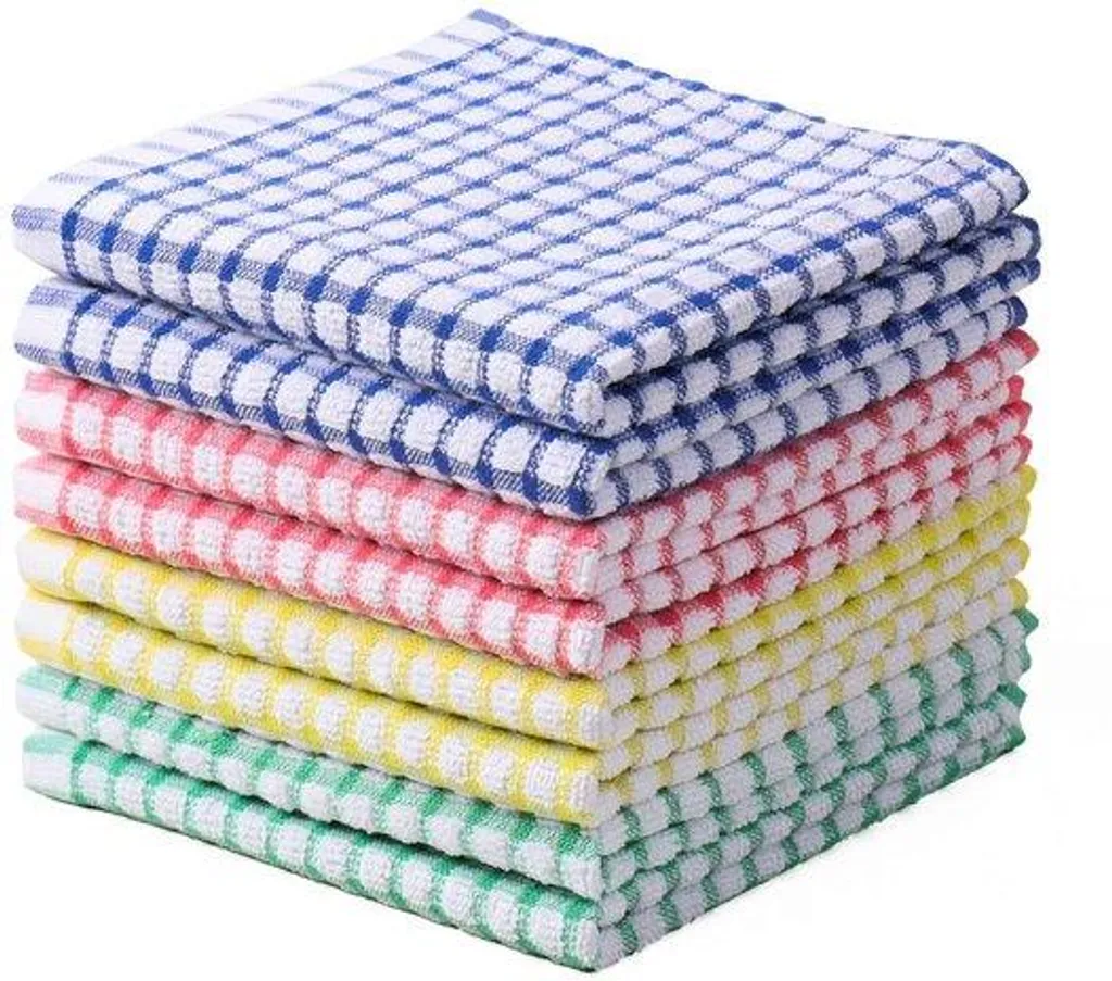 Serviettes Éponge Absorbantes en Pur Coton - Lot de 8 Pièces Famille