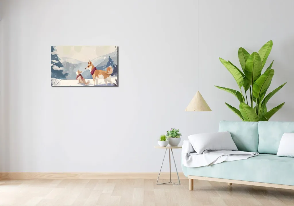 Quadro 70x40 cm Compagni della neve - 2