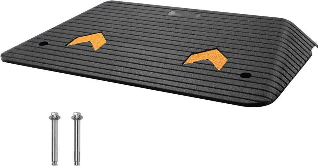 Rampa per marciapiede Rampa per soglia di gomma - Rampa per soglia di porta 90,2x53,34x8,9cm - Rampa per marciapiede e soglia di porta