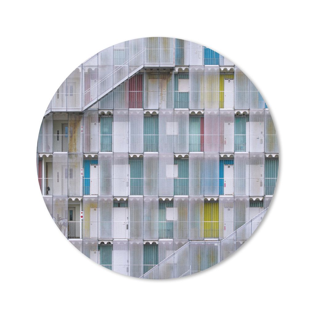 MuchoWow Mauspad Mousepad Wohnungen - Türen - Architektur - Treppe 20x20 cm - Mousepads - Maus Mat - Pad - Mausunterlage - Schreibtischmatte