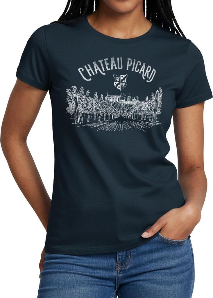 Spreadshirt Star Trek Picard Chateau Picard Frauen T-Shirt, S, Navy