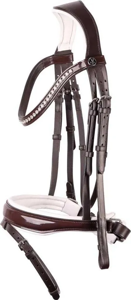 Bridon Harry's Horse Chique Snaffle Marron Full pour le saut d'obstacles