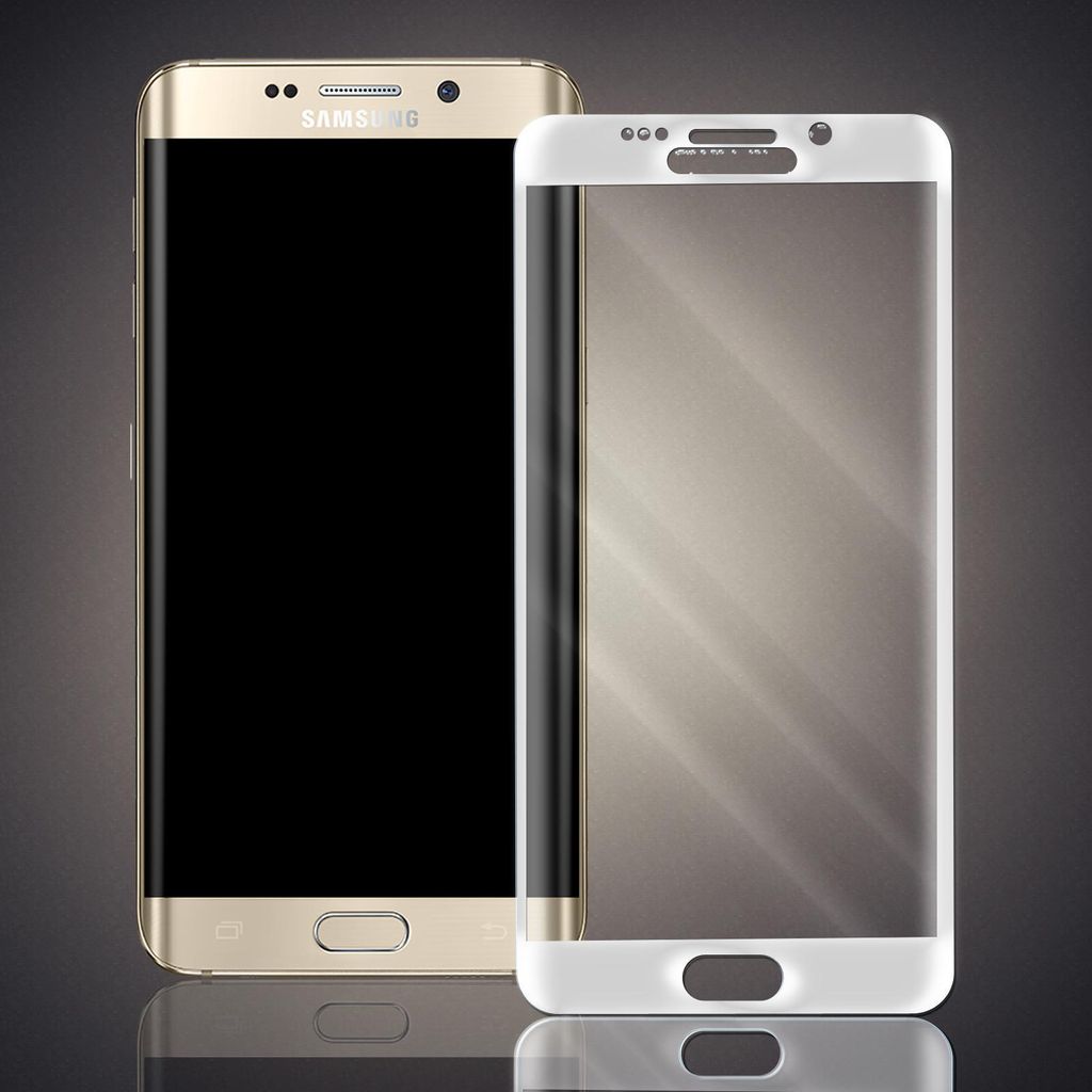 Samsung Galaxy S6 Edge SM-G925 Panzerglasfolie (curved) Weiss