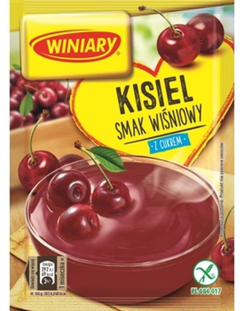 WINIARY Kisiel z cukrem smak wiśniowy 77g Zdjęcie produktu 