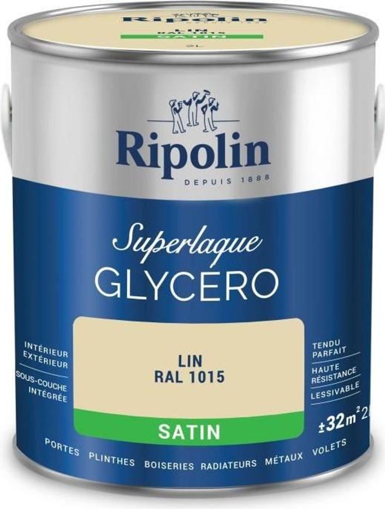 Leinenglycerolack RAL 1015 seidenmatt RIPOLIN 2 L