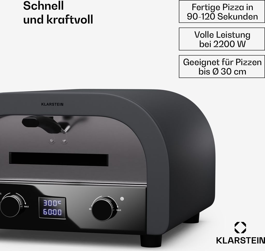 Klarstein FornoVetro Pizzaofen Elektrisch 450 Grad – 2.200 Produktbild 