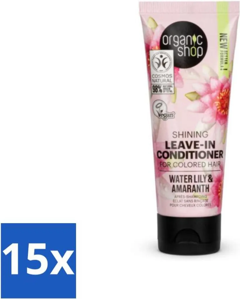 Set 15 Balsamo Leave-In Organic Shop Ninfea Amaranto 75ml - Glossy