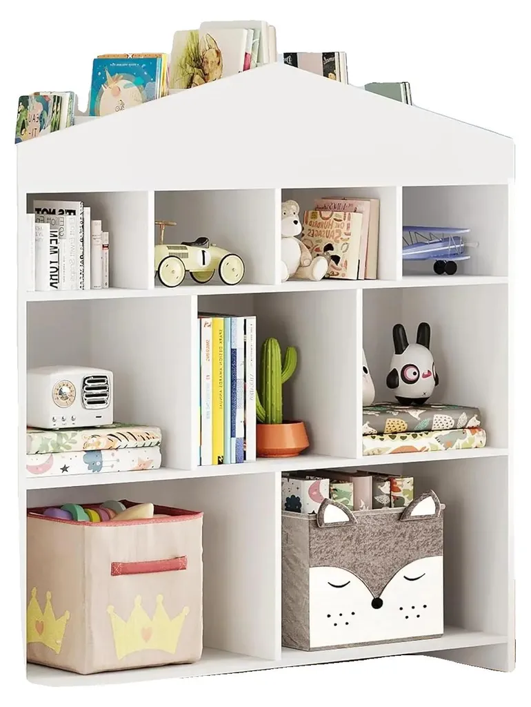 Meuble bibliothèque 8 compartiments en MDF - Rangement 103 cm x 100 cm