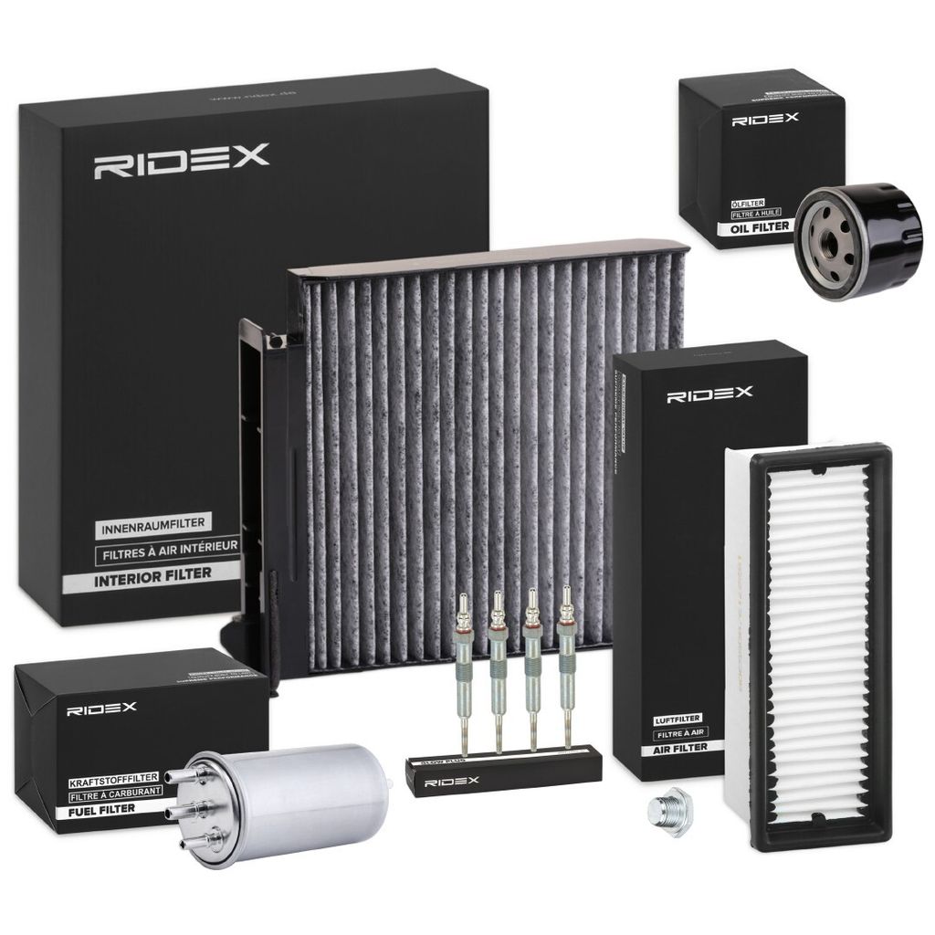 RIDEX Inspektionspaket Filterset für DACIA DUSTER SANDERO LOGAN MCV (KS) LOGAN (LS) LOGAN Pick-up (US) LOGAN EXPRESS (FS)