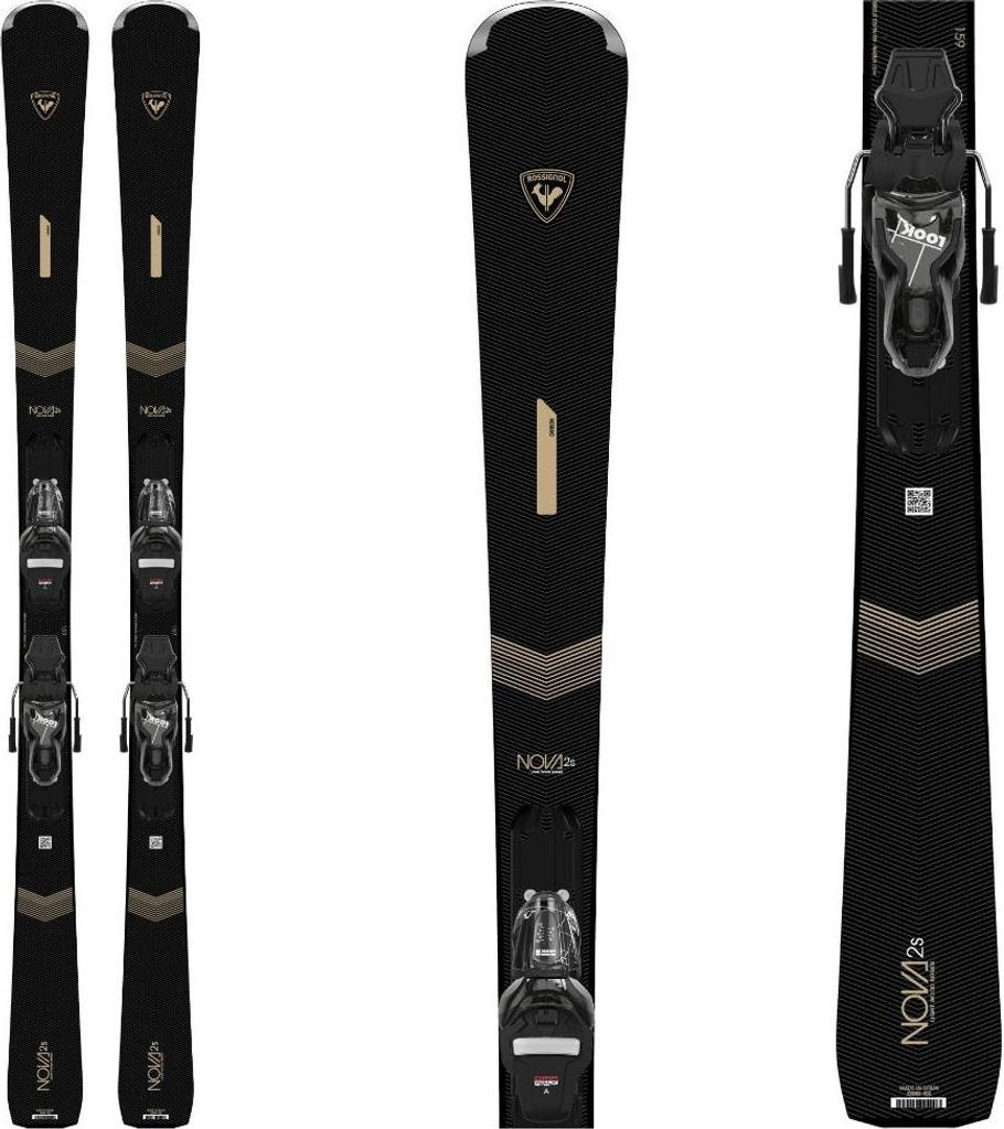 Alpinski ROSSIGNOL Nova 2S + Bindung XPress W10 GW Schwarz 142 cm