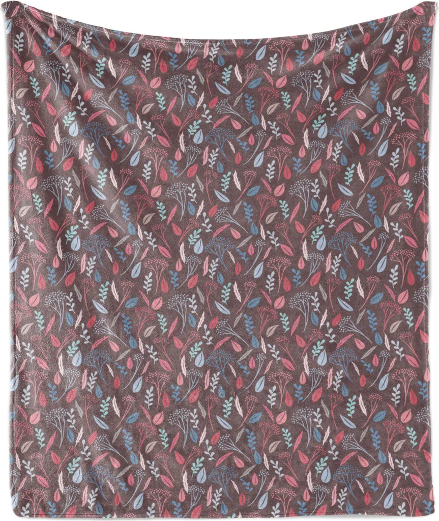 Plaid Botanico Rose e Bacche ABAKUHAUS 175x230 in Pile