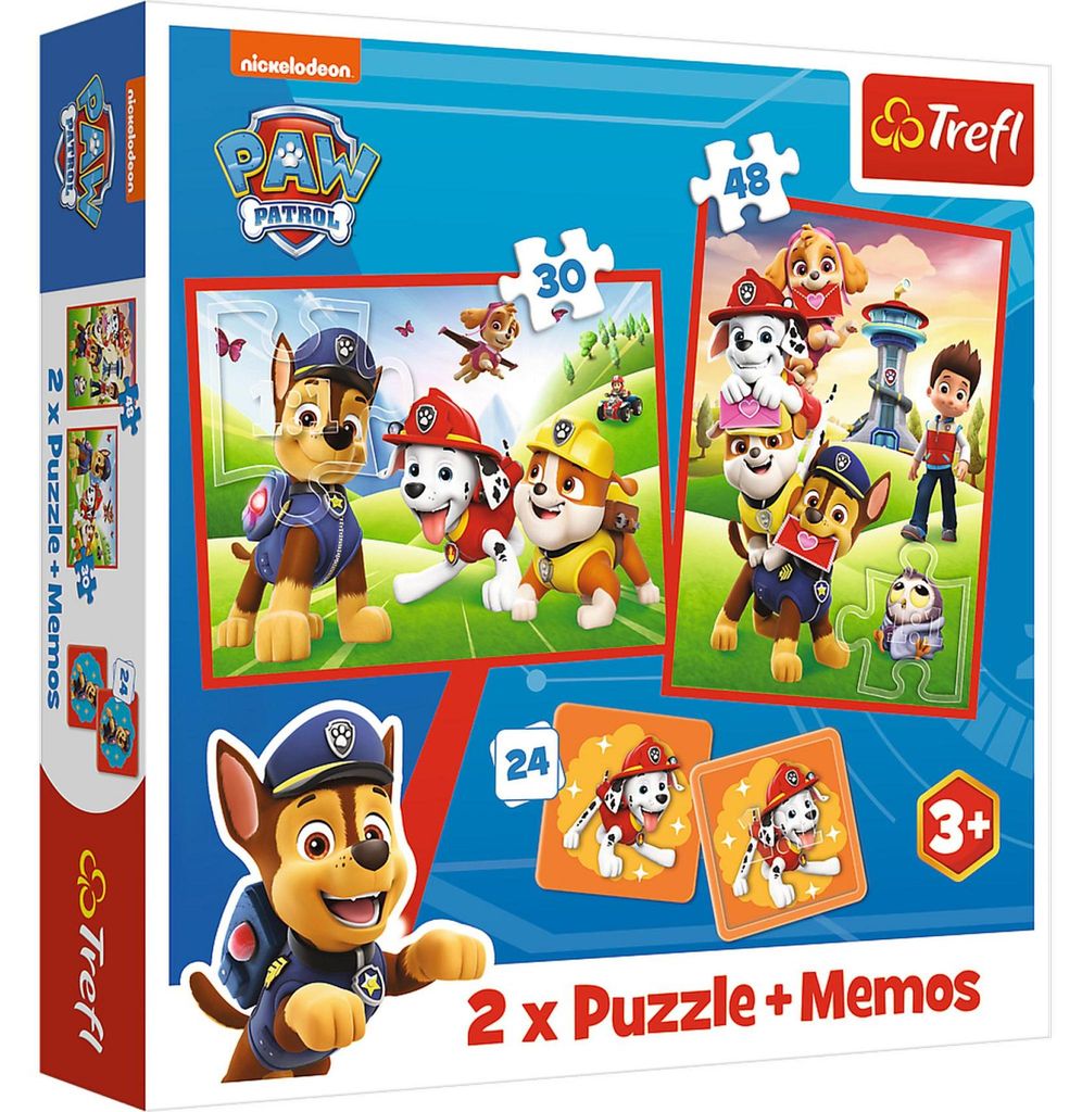 Trefl Paw Patrol Puzzle + Memos 2w1 Psi Patrol Psia ekipa w Zdjęcie produktu 