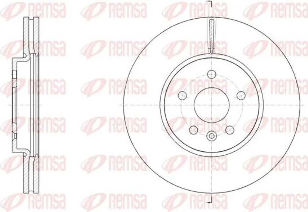 Disque de frein ventilé pour Opel Mokka et Trax - Remsa 61534.10 OE