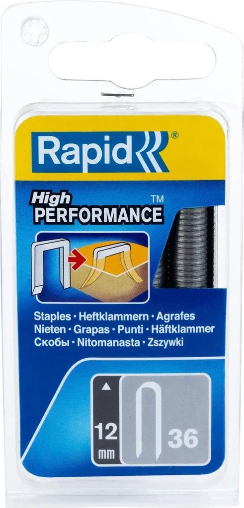 Rapid 36 Punti Metallici 12mm - Fissaggio Cavi Professionale - 864pz