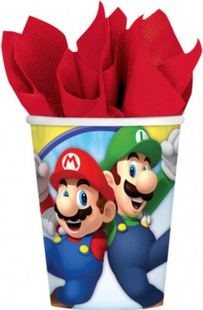 Amscan Super Mario Pappbecher, 250 ml, Papier, Mehrfarbig, Produktbild 